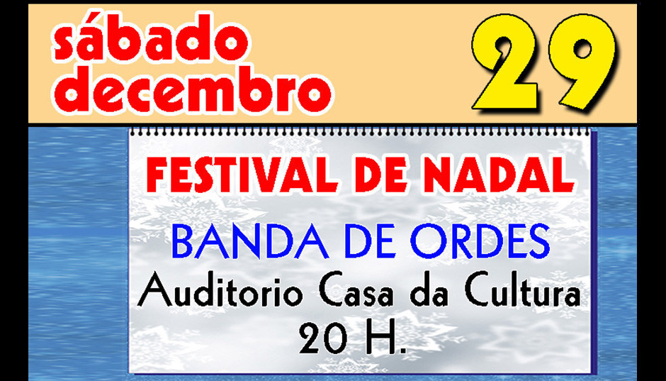 FESTIVAL DE NADAL DA BANDA DE ORDES